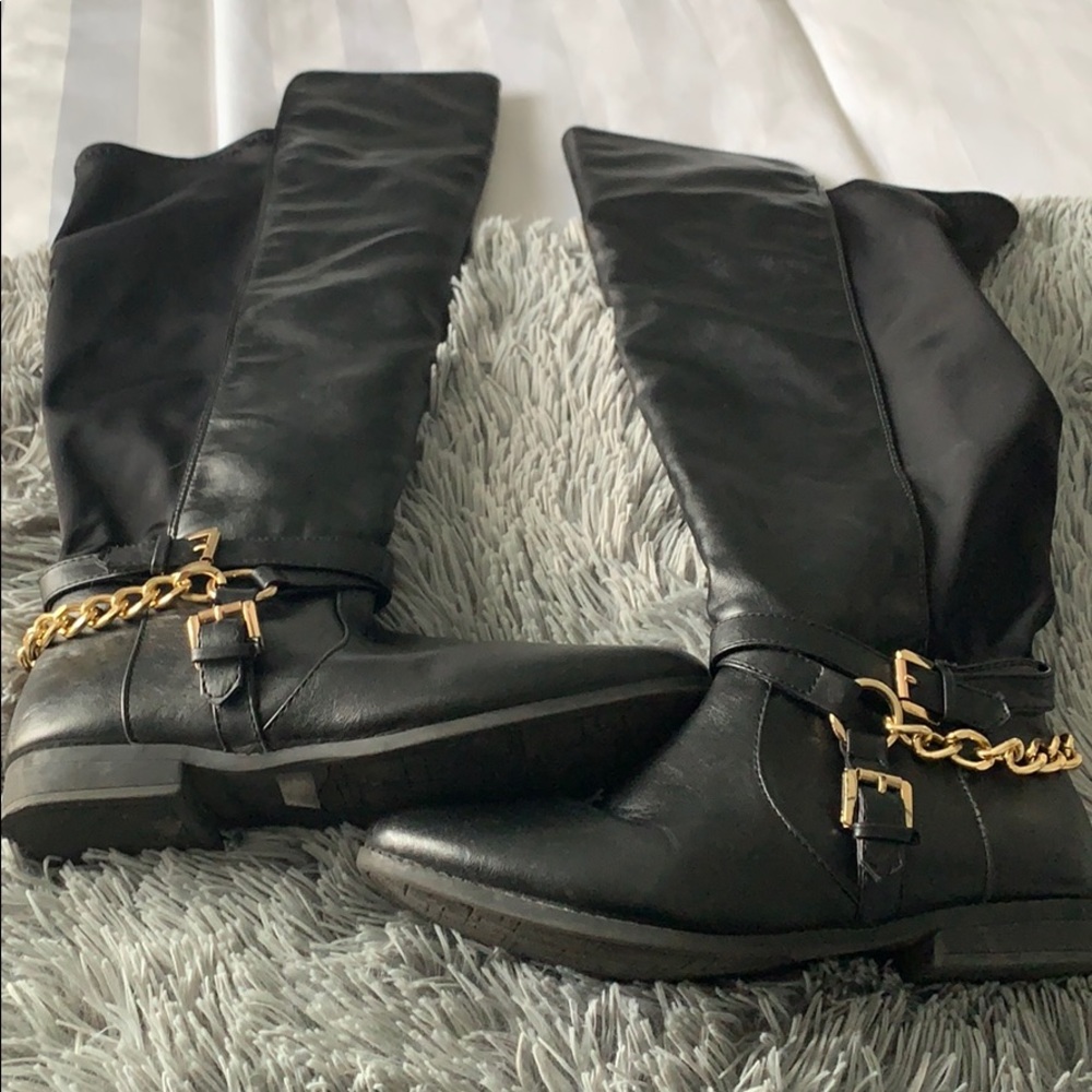 Torrid wide calf thigh high boots!